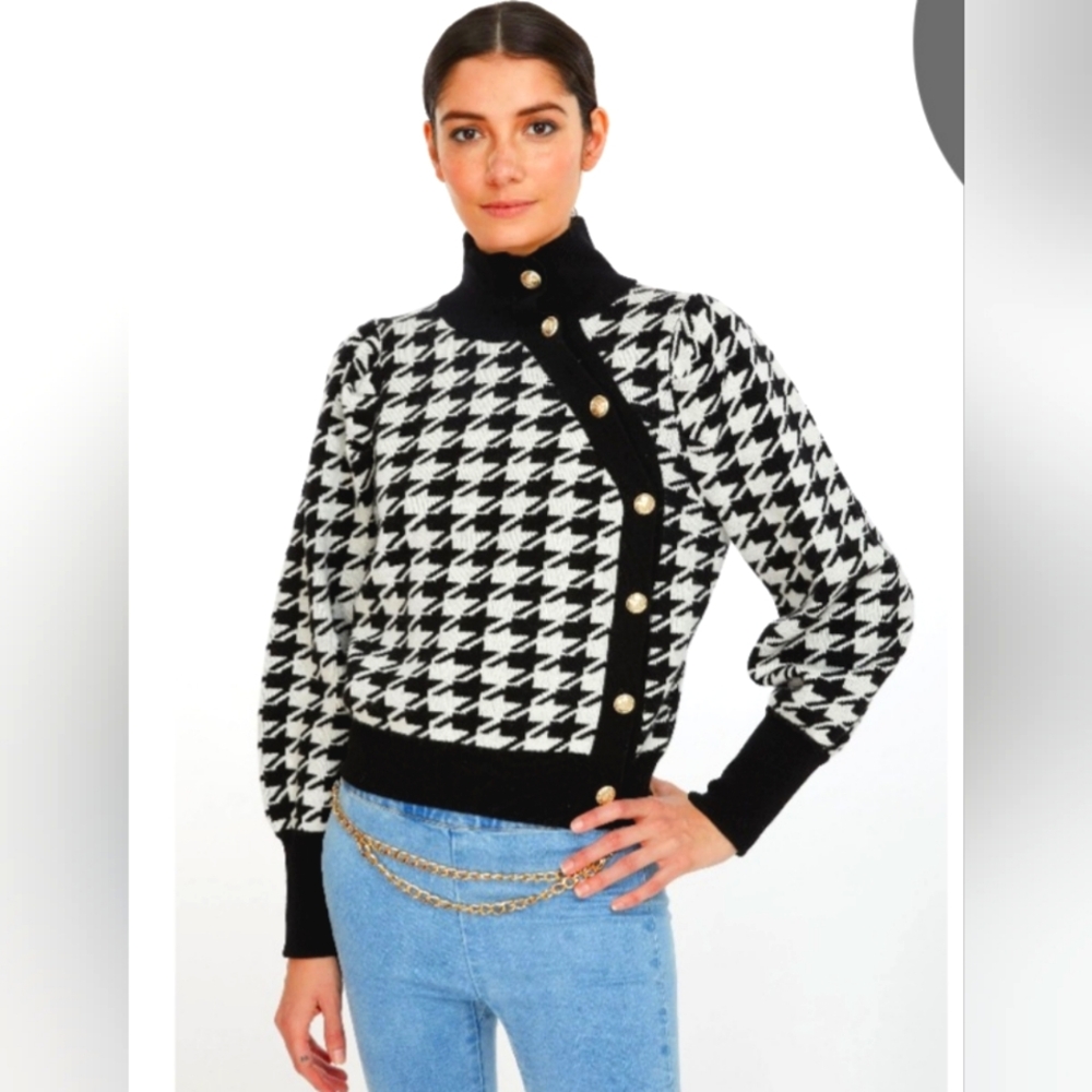 Generation Love Gabriella Houndstooth Sweater